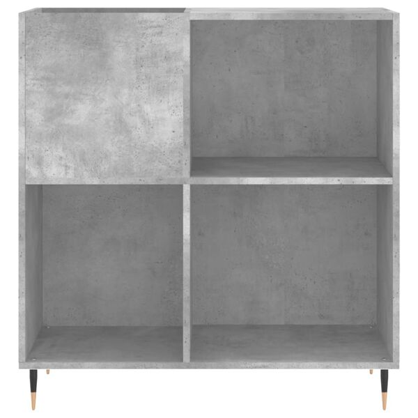 vidaXL Record Cabinet Concrete Gray Engineered Wood Medium