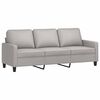 vidaXL 3-Seater sofa with footstool Light Gray 70.9" Fabric