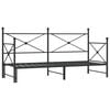 vidaXL Daybed With Trundle Black Steel 35.4 x 78.7 in