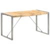vidaXL Dining Table Brown Solid Rough Mango Wood Heavy Weight Endurance