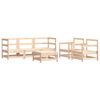vidaXL Garden Lounge Set Beige and wooden tones
