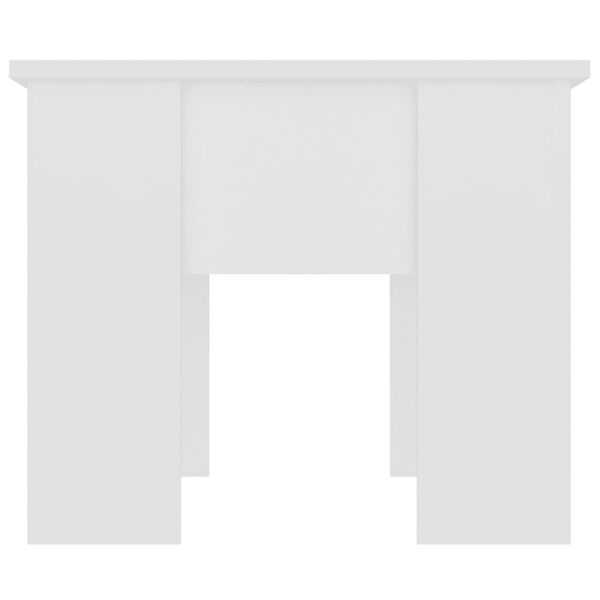 vidaXL Coffee Table White Engineered wood Medium Adjustable Armrests