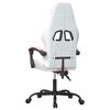vidaXL Gaming Chair White and Pink Faux Leather