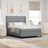 vidaXL Box Spring Bed with Mattress Light gray 55.1" x 78.7" fabric