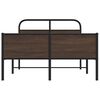 vidaXL Bed Frame Brown Oak Steel frame, engineered wood panels Full