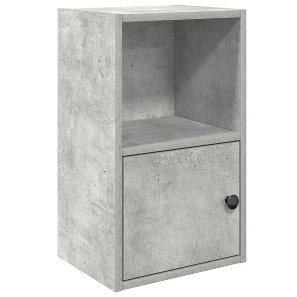 vidaXL Bookcase Concrete Grey Engineered Wood Small Bookcase