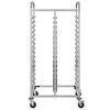 vidaXL Tray Trolley with 32 GN Containers 29.5x21.7x64.0" Stainless Steel