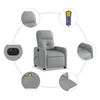 vidaXL Electric Massage Recliner Chair Light gray