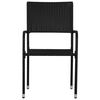 vidaXL Garden Dining Chair Set of 4 Black PE rattan, steel Medium