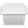 vidaXL Coffee Table White MDF and Pinewood 31.5 in x 31.5 in x 19.7 in