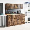 vidaXL Garage Wall Cabinet Smoked Oak Engineered Wood