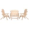 vidaXL Garden Lounge Set Natural wood Untreated solid spruce wood Standard