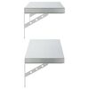 vidaXL Wall Shelf Silver Stainless steel Medium Wall mounting
