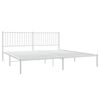 vidaXL Bed Frame White Powder-Coated Steel 76x80 in Bed Frame