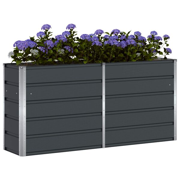 vidaXL Planter Anthracite 160 x 40 x 75 cm Steel