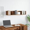 vidaXL Wall Shelf Old wood Engineered wood 39.4 in wide Wall mounting