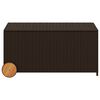 vidaXL Garden Storage Box Brown PE Rattan Medium Modern