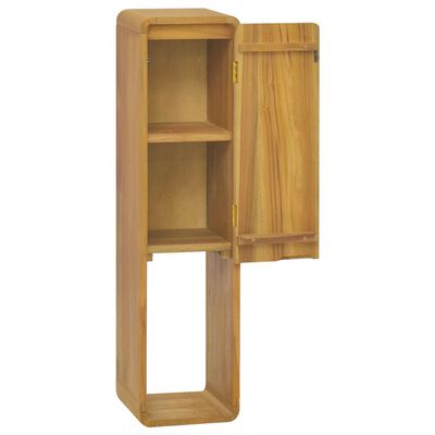vidaXL Wall-mounted Bathroom Cabinet 9.8"x9.8"x39.4" Solid Wood Teak