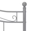 vidaXL Bed Frame Gray Powder-coated metal 55 x 78.7 in Durable