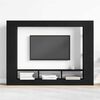 vidaXL TV Cabinet Black oak 59.84 x 8.66 x 44.49 in Engineered wood