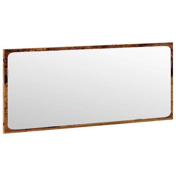 vidaXL Bathroom Furniture Set Old Wood, White Engineered Wood, Ceramic