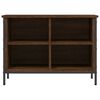 vidaXL Shoe Cabinet Brown Oak Engineered Wood, Powder-Coated Steel Medium