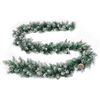 vidaXL Christmas Garland Green with warm white lights PVC 17.0-foot length