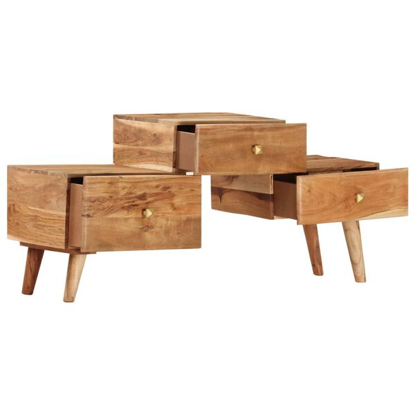 vidaXL TV Stand Honey Solid acacia wood Medium TV Stand Rectangular