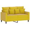 vidaXL Sofa Set Yellow Velvet, metal, textilene, plywood
