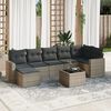 vidaXL Garden Sofa Set Grey Poly Rattan Large Modular Garden Sofa Set