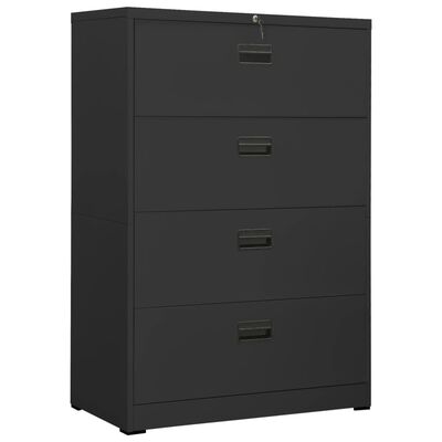 vidaXL Filing Cabinet Anthracite 35.4"x18.1"x52.8" Steel