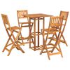 vidaXL Outdoor Bar Set Natural Solid Acacia wood Standard Foldable