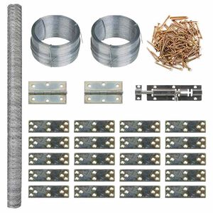 vidaXL Chicken Cage Silver Galvanized steel wire Large Durable