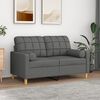 vidaXL 2-seater Sofa Dark Grey Fabric (100% polyester), metal, textilene