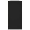 vidaXL Bookcase Black Engineered wood, glass Large Bookcase
