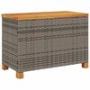 vidaXL Garden Storage Box Grey and brown PE rattan 31.5x15.7x18.9 in