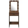vidaXL Dressing Table Brown Oak 50 x 41 x 135 cm Engineered wood