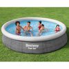 Bestway Swimming Pool Grey and White PVC with rattan-style finish Large