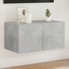 vidaXL TV Wall Cabinet Concrete grey Engineered wood TV Wall Cabinet