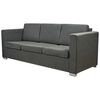 vidaXL Sofa Set Dark Grey Polyester fabric, Wooden frame, Chrome-plated legs