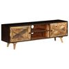 vidaXL TV Cabinet Brown Solid Mango Wood Medium TV Cabinet Rectangular