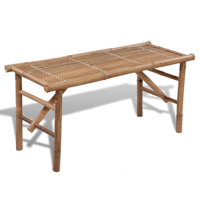 vidaXL Folding Patio Bench 46.5" Bamboo