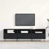 vidaXL TV Cabinet Black Oak 59.06 x 11.81 x 17.52 in Engineered Wood