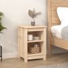 vidaXL Bedside Cabinet Set of 2 Pine Solid Pine Wood Small Storage