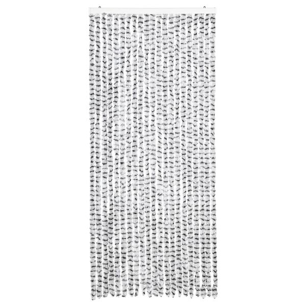 vidaXL Fly Curtain Light Grey and Dark Grey 35.4x78.7" Chenille