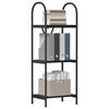 vidaXL Bookshelf Black Oak 15.75 x 11.81 x 42.91 in Engineered wood