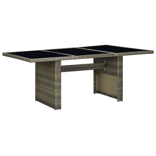 vidaXL Garden Table Brown and Black
