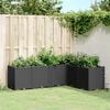 vidaXL Garden Planter Black Polypropylene Large Modular Garden Planter