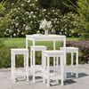 vidaXL Garden Bar Set White Solid Pine Wood Medium Minimalistic