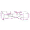 vidaXL Sofa Set Black Faux leather, metal, textilene, plywood